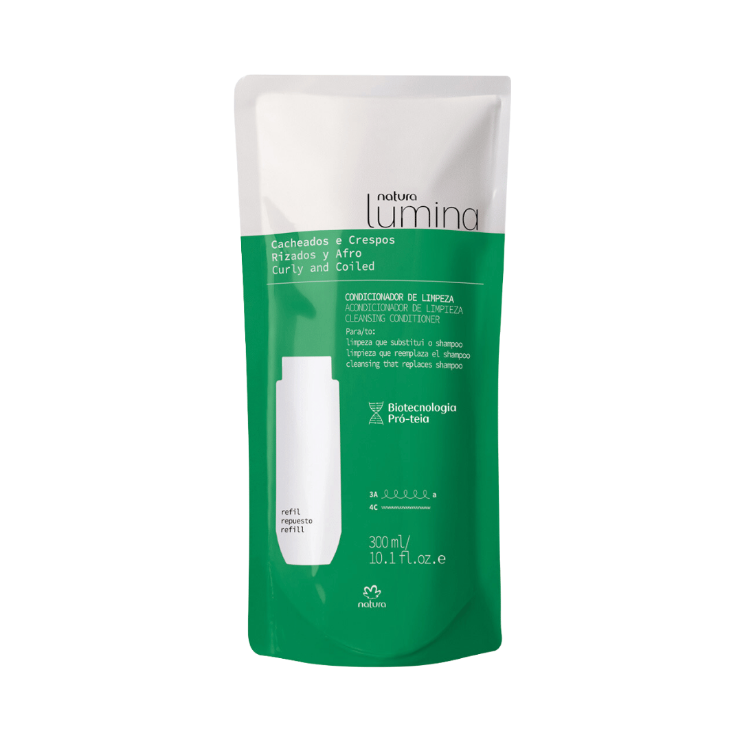 Refil Condicionador de Limpeza Para Cabelos Cacheados e Crespos Lumina 300ml