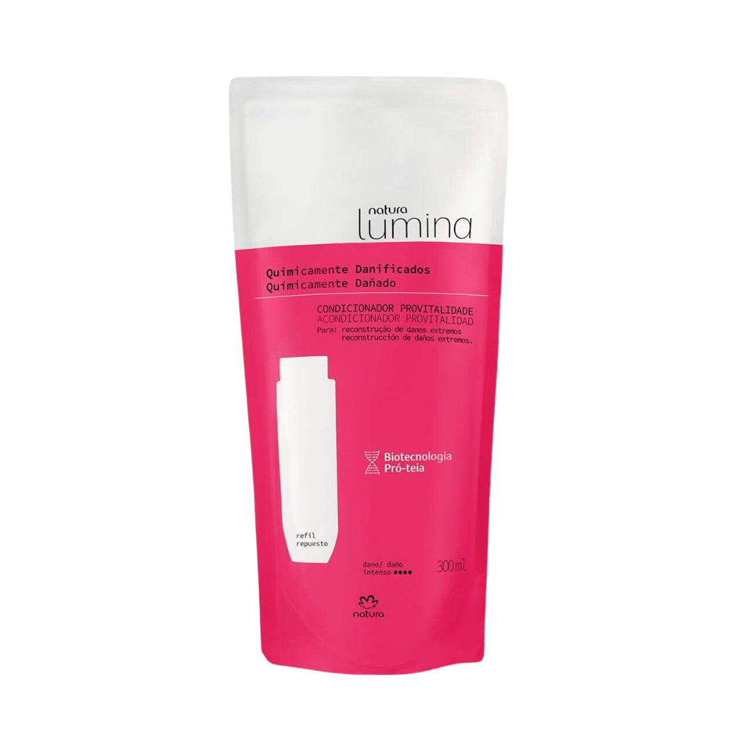 Refil Condicionador Provitalidade para Cabelos Quimicamente Danificados Lumina 300ml