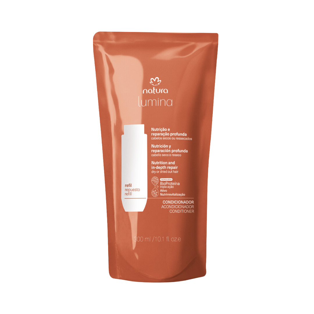 Refil Condicionador Polinutrição para Cabelos Secos ou Ressecados Lumina 300ml