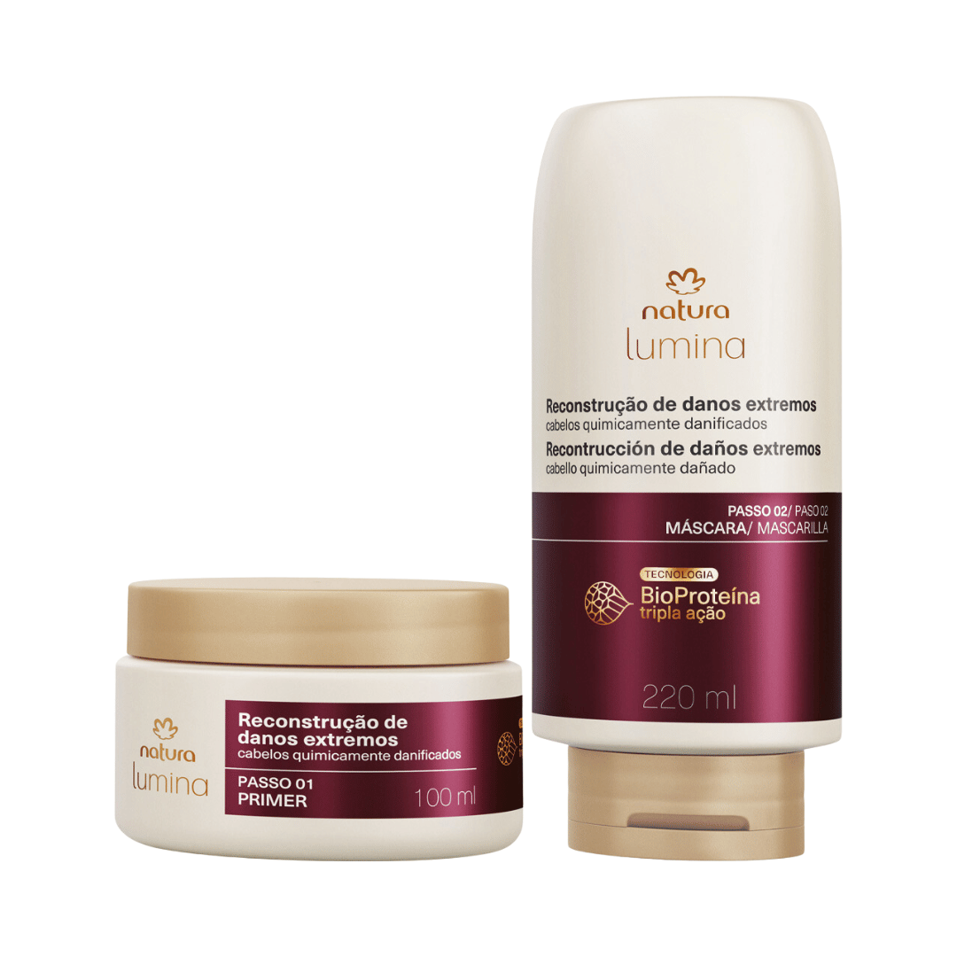 Kit Tratamento Intensivo para Cabelos Quimicamente Danificados Lumina