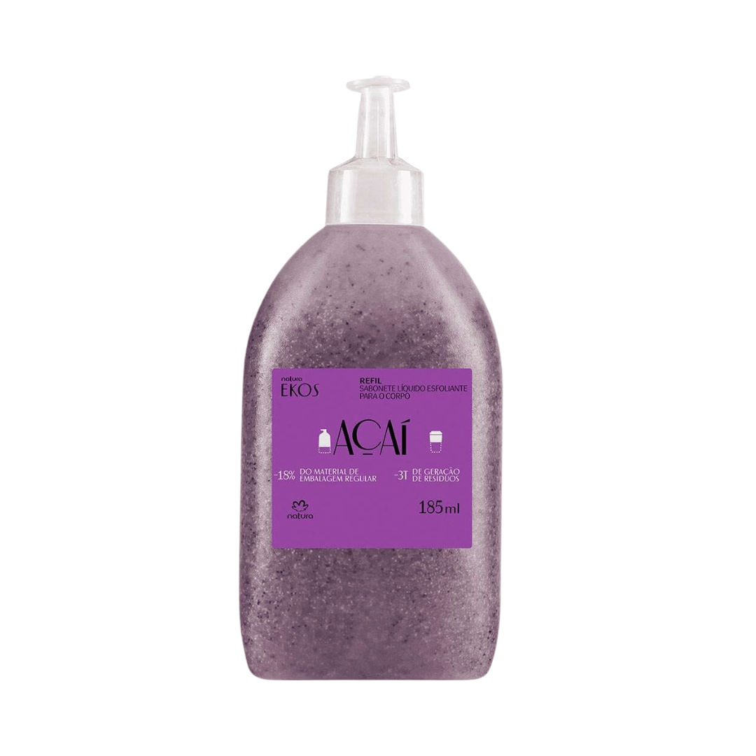 Refil Sabonete Líquido Esfoliante Corporal Ekos Açaí