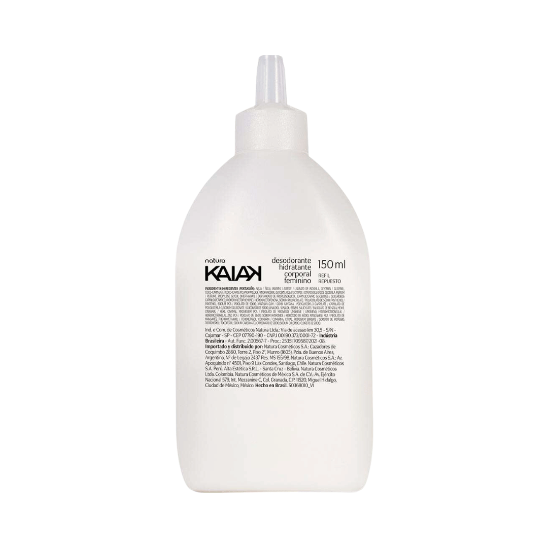 Refil Desodorante Hidratante Corporal Kaiak Feminino 150ml