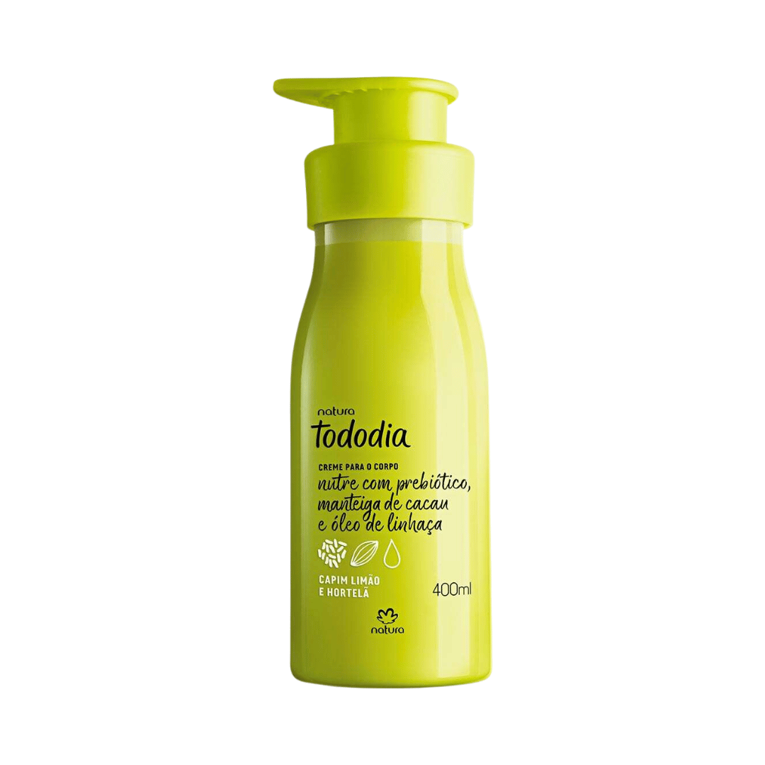 Creme Desodorante Nutritivo Para o Corpo Todo Dia Capim Limão e Hortelã 400ml