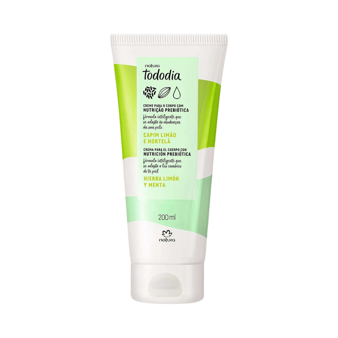 Creme Desodorante Nutritivo Para o Corpo Todo Dia Capim Limão e Hortelã 200ml
