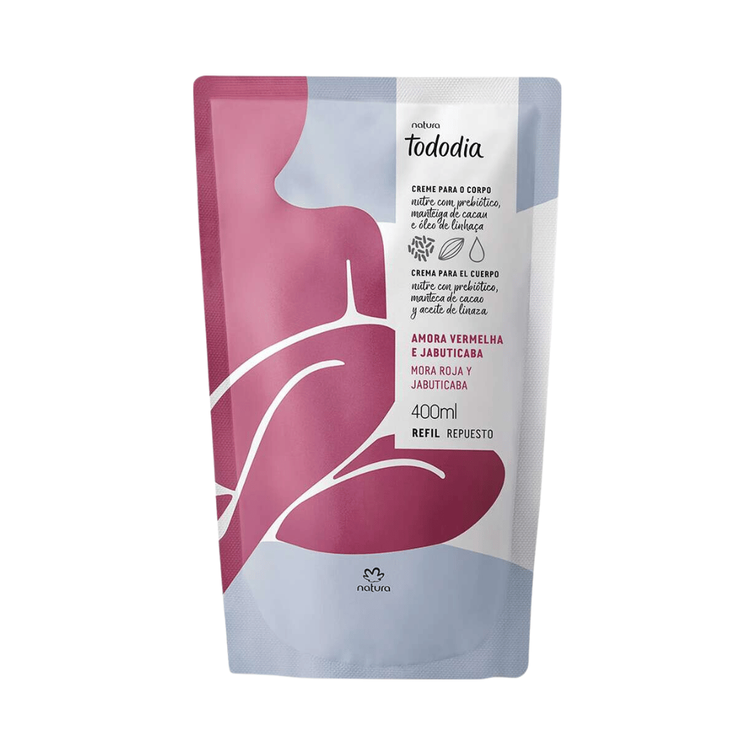 Refil Creme Desodorante Nutritivo Para o Corpo Todo Dia Amora Vermelha e Jabuticaba 400ml