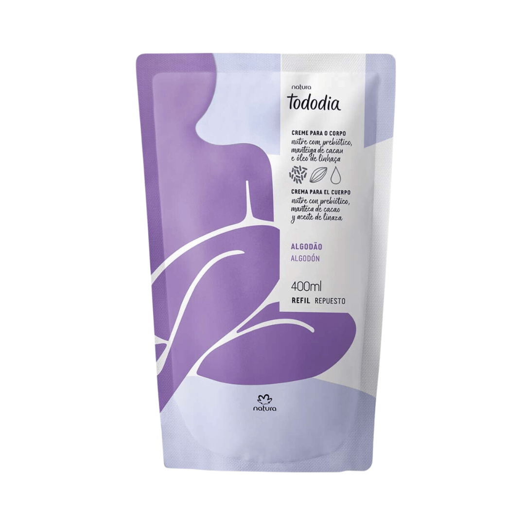 Refil Creme Desodorante Nutritivo Para o Corpo Todo Dia Algodão 400ml