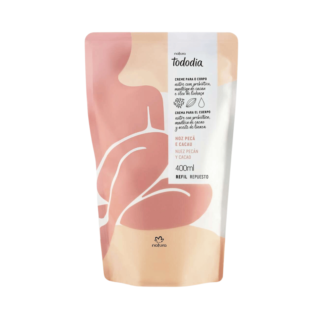 Refil Creme Desodorante Nutritivo Para o Corpo Todo Dia Noz Pecã e Cacau 400ml