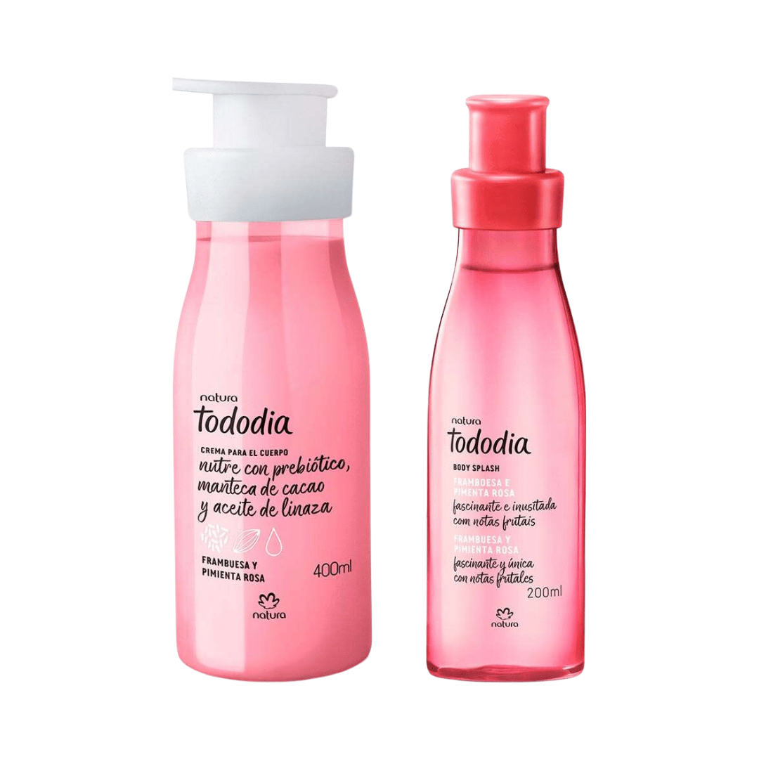 Conjunto Creme Desodorante para o Corpo e Body Splash Todo Dia Framboesa E Pimenta Rosa