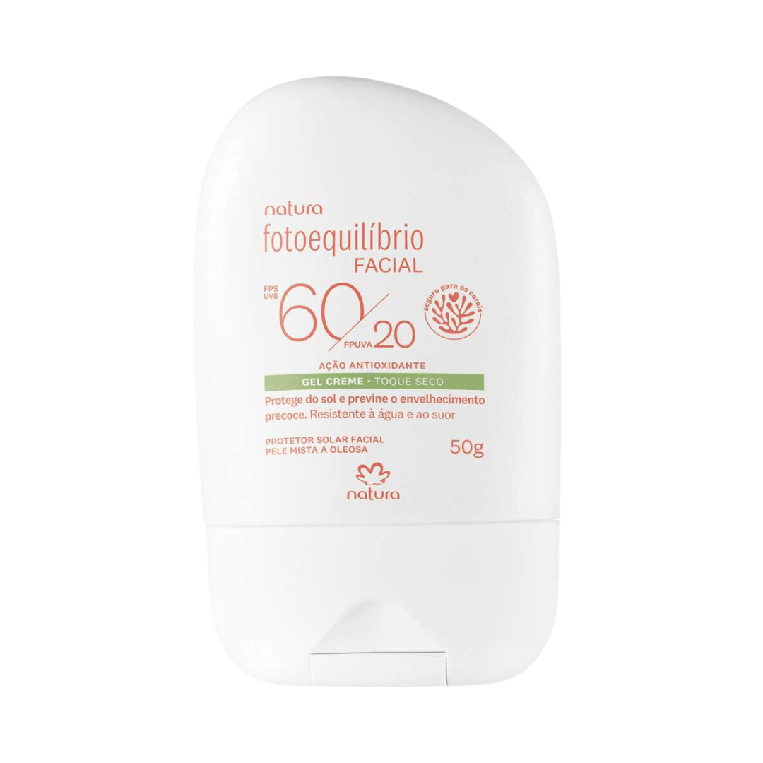 Protetor Facial Gel Creme FPS 60 FPUVA 20 Fotoequilíbrio