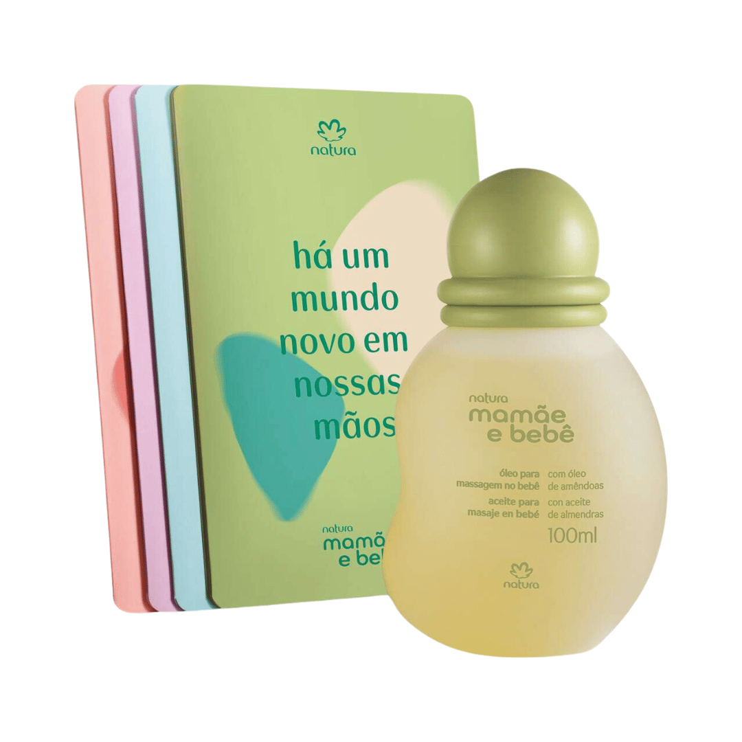 Óleo com Guias de Massagem no Bebê Mamãe e Bebê 100ml