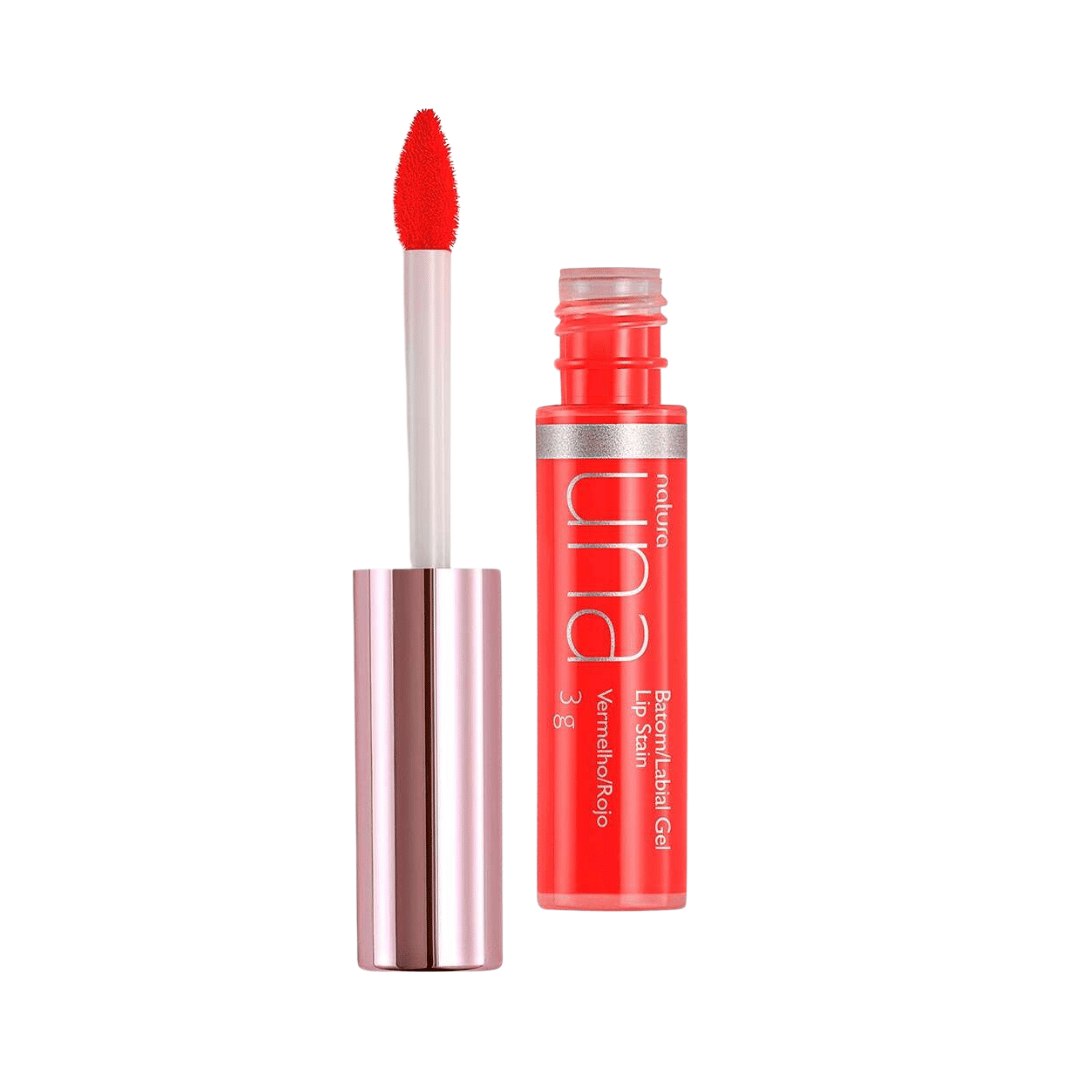 Batom Gel Lip Stain Una - Vermelho
