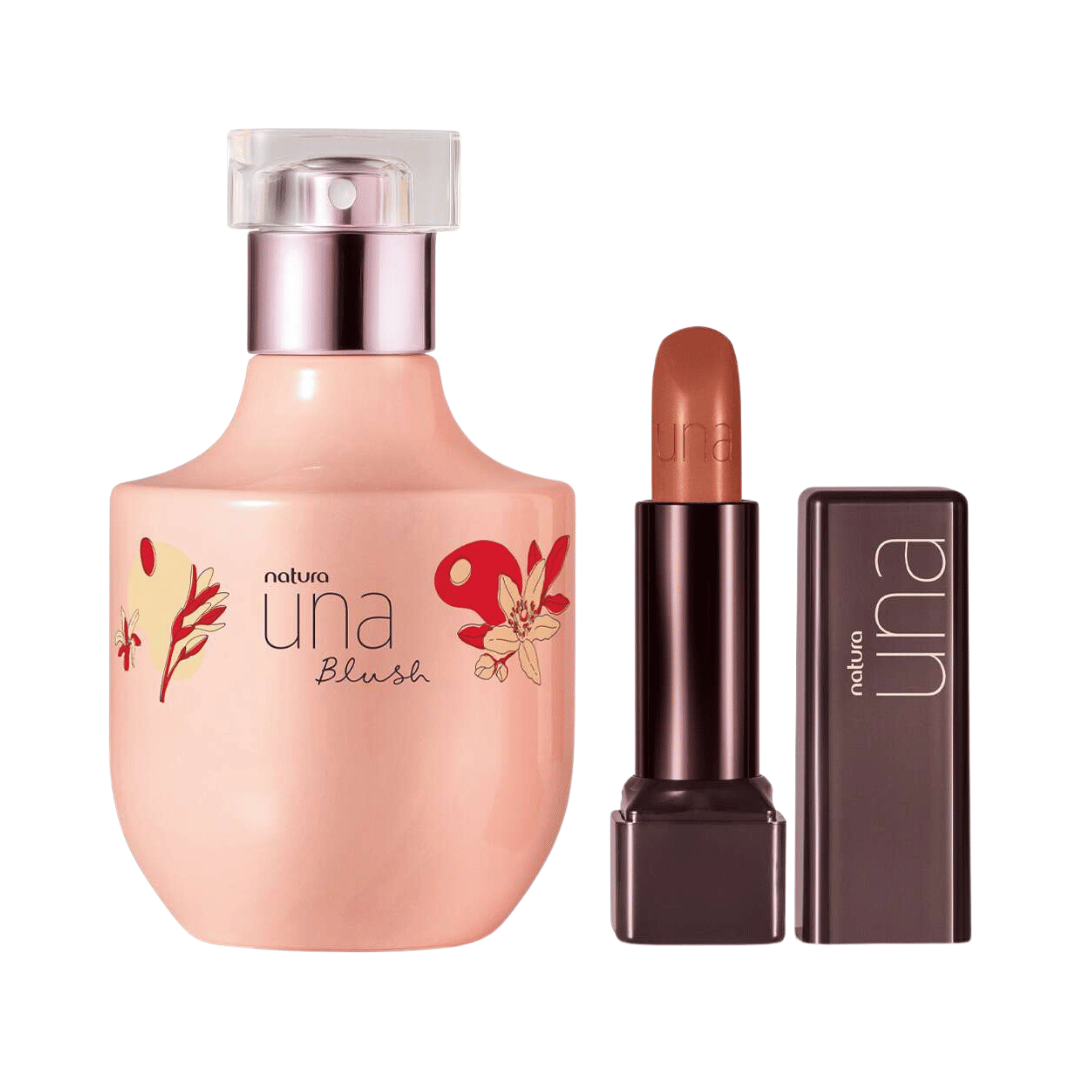 Combo Natura Una Blush Deo Parfum + Batom Coral