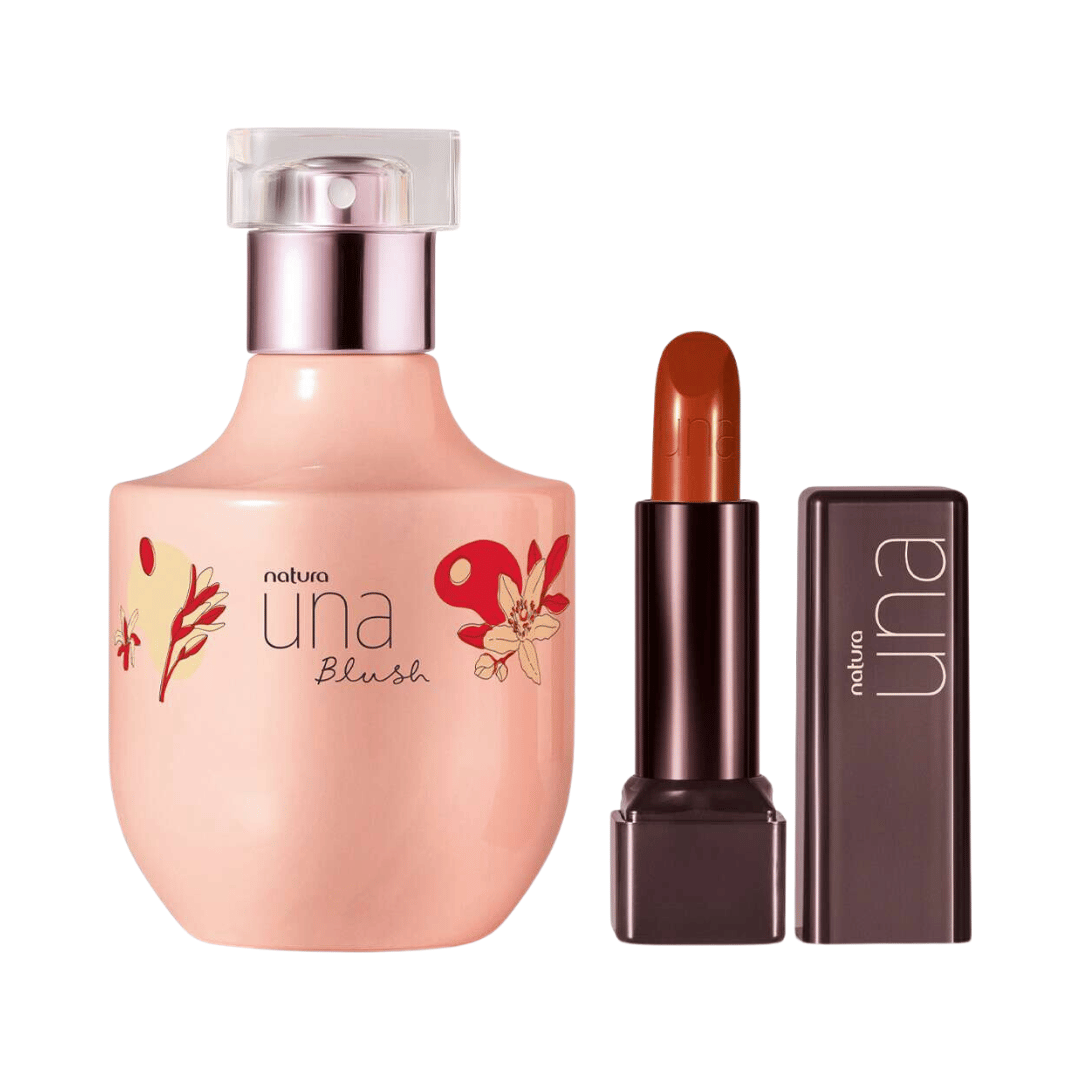 Combo Natura Una Blush Deo Parfum + Batom Laranja