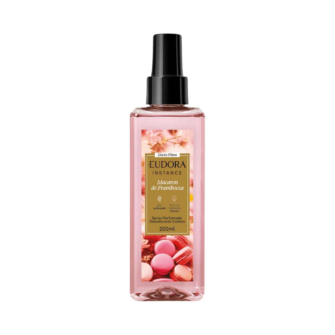Desodorante Colônia Spray Perfumado Instance Macaron de Framboesa 200ml