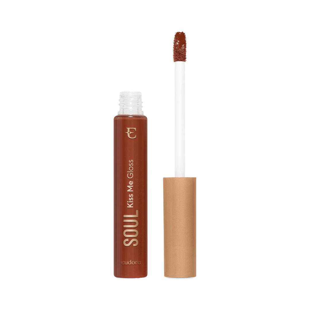 Gloss Marrom Bombom de Avelã Soul Kiss Me Doces Finos
