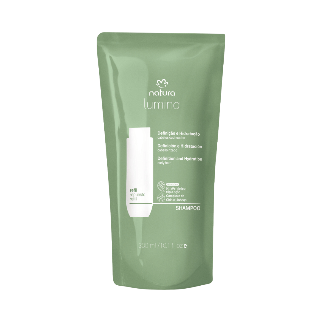 Refil Shampoo Cremoso para Cabelos Cacheados Lumina 300ml