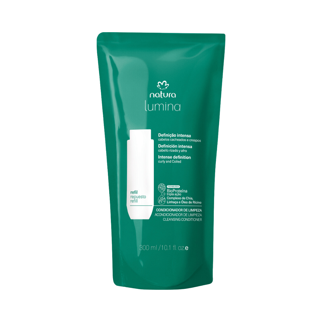 Refil Condicionador de Limpeza para Cabelos Cacheados e Crespos Lumina 300ml