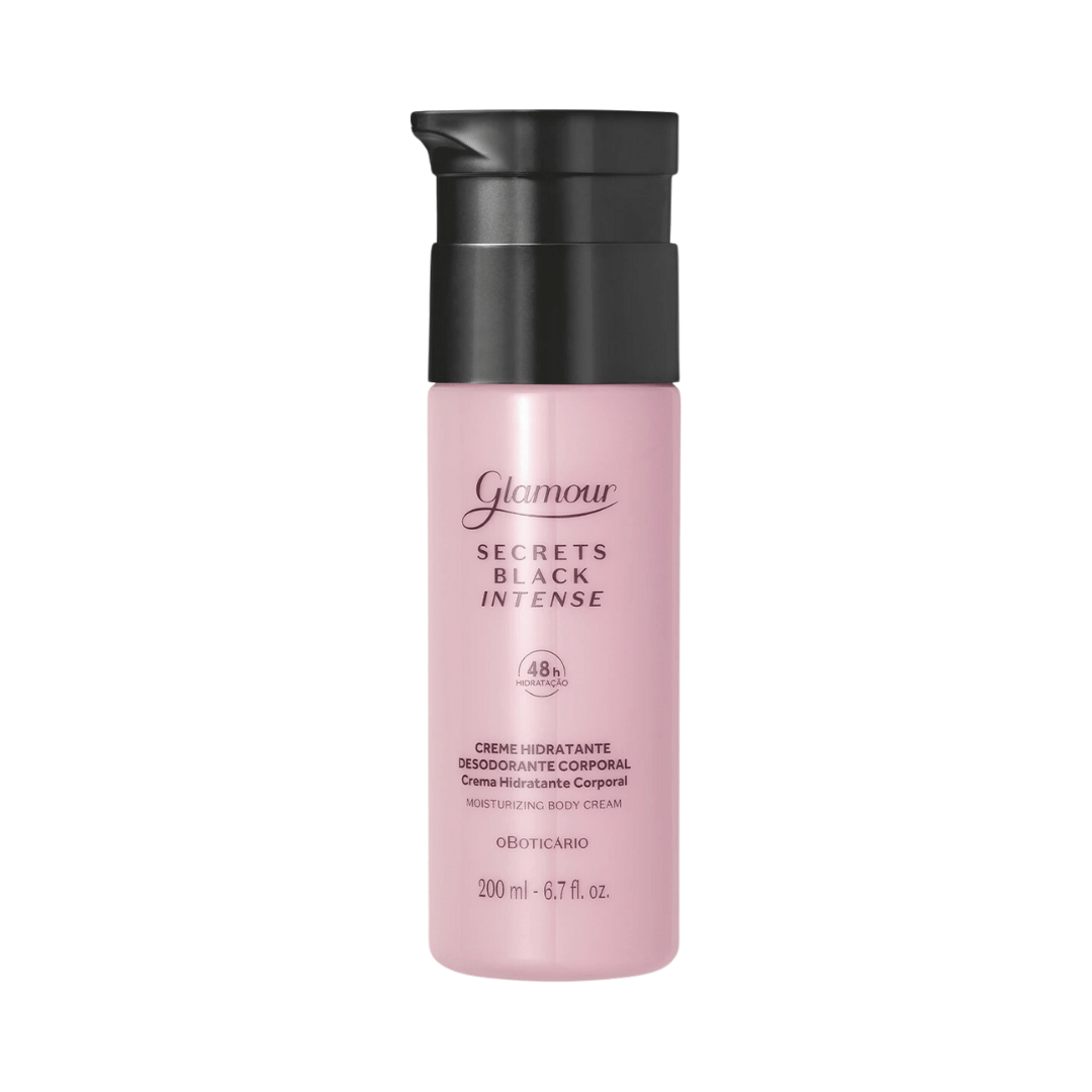 Creme Hidratante Desodorante Corporal Glamour Secrets Black Intense 200ml