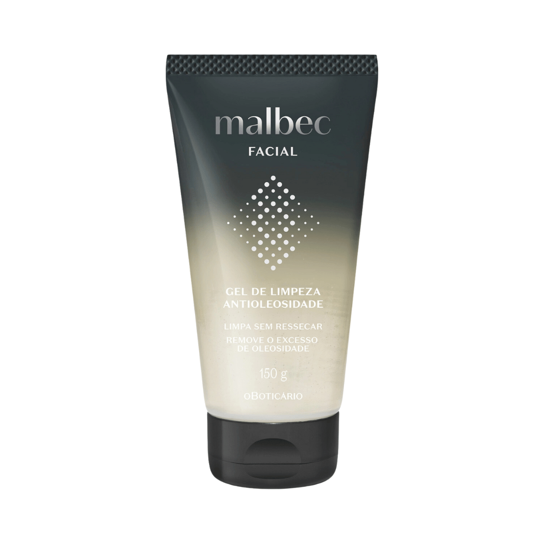 Gel de Limpeza Antioleosidade Malbec Facial 150g