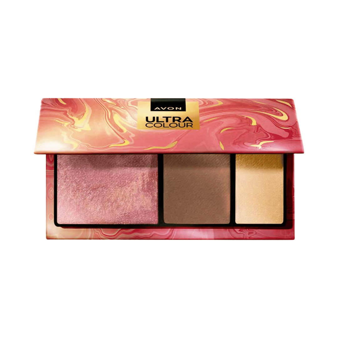 Paleta Facial Multifuncional em Pó 3 em 1 Golden Hour Avon Ultra Color