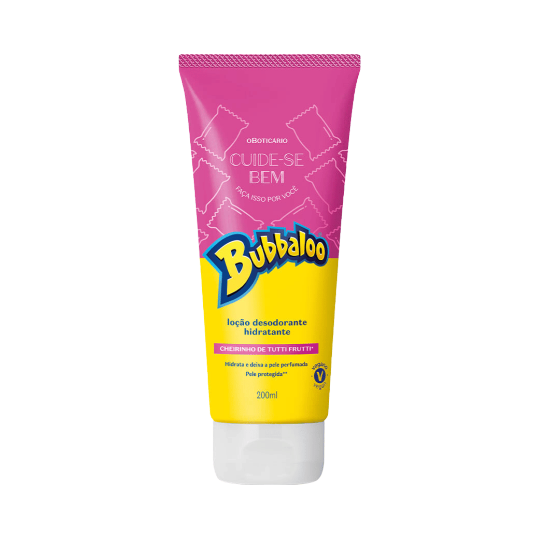 Loção Desodorante Hidratante Corporal Cuide-se Bem Bubbaloo Tutti Frutti 200ml
