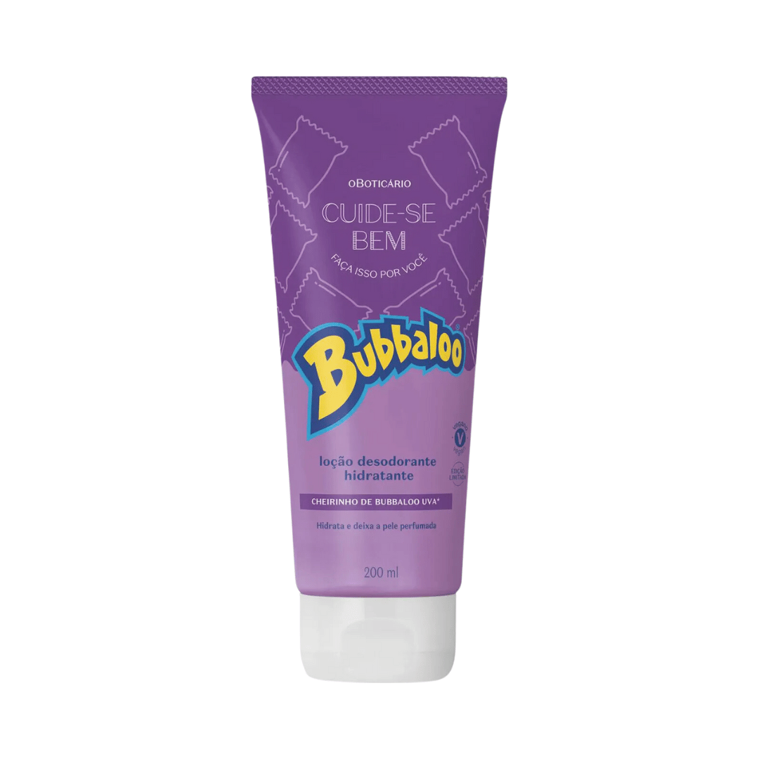 Loção Hidratante Desodorante Corporal Cuide-se Bem Bubbaloo Uva 200ml