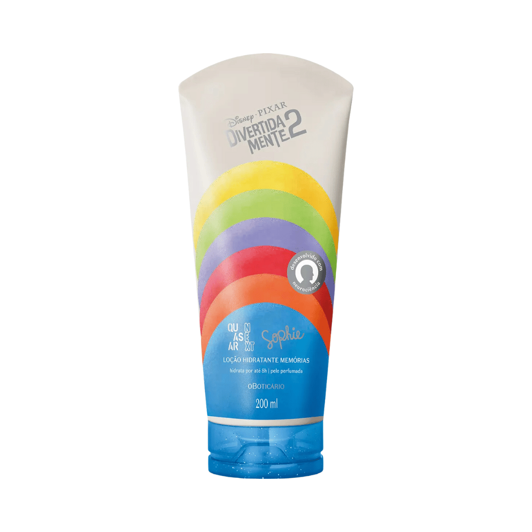 Loção Hidratante Desodorante Corporal Memórias Sophie Quasar Next Divertida-Mente 2 200ml