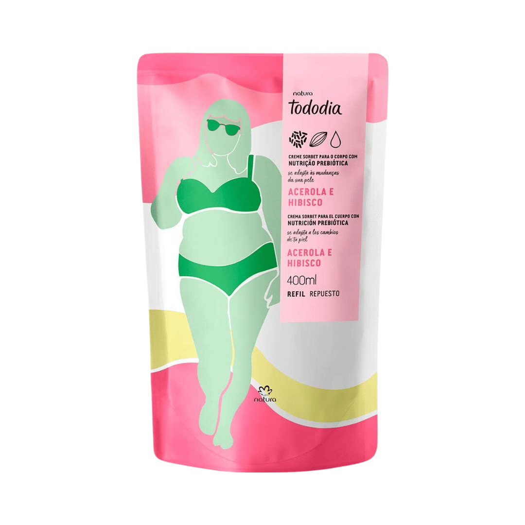 Refil Sorbet Desodorante Nutritivo Tododia Acerola e Hibisco 400ml