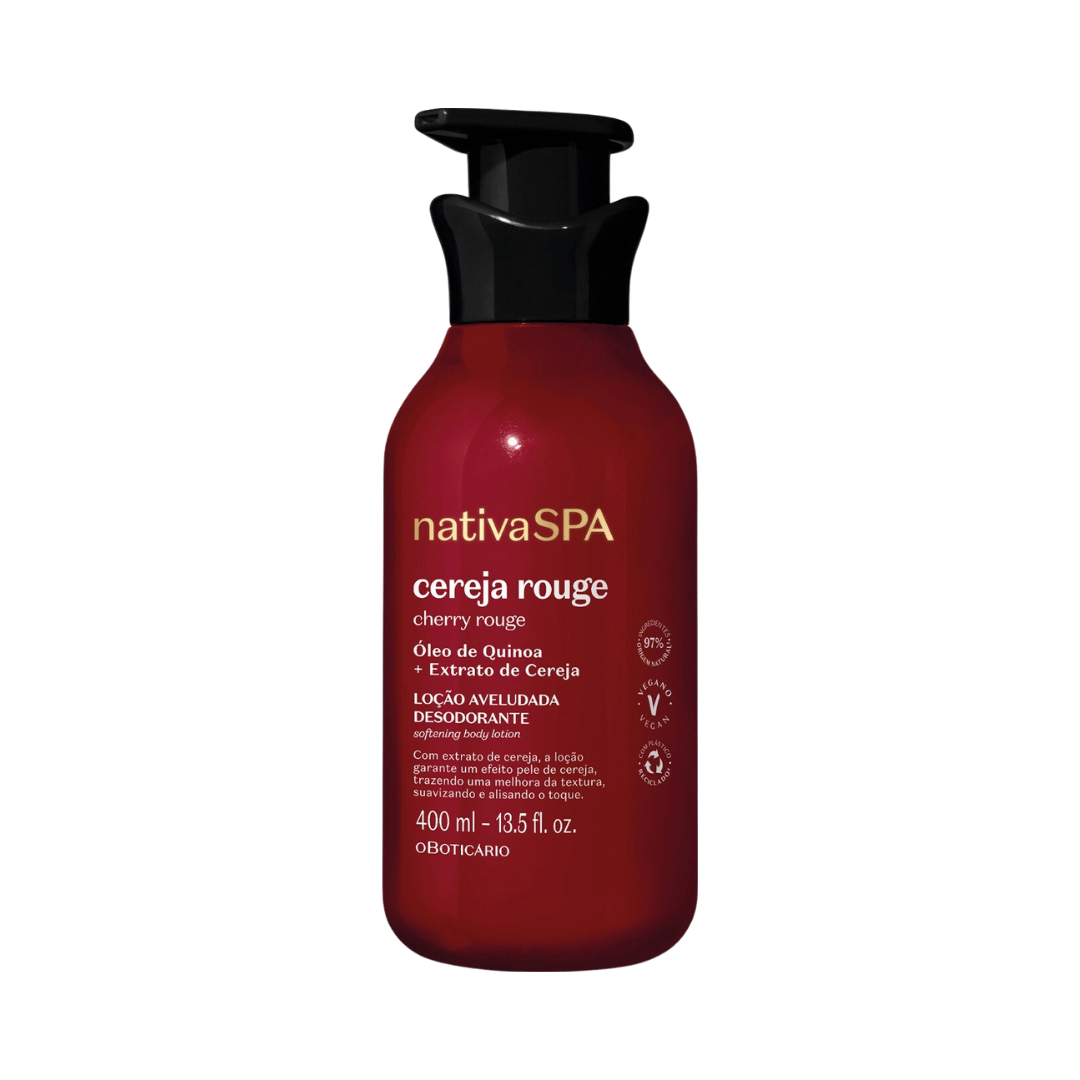 Loção Aveludada Desodorante Corporal Nativa Spa Cereja Rouge 400ml