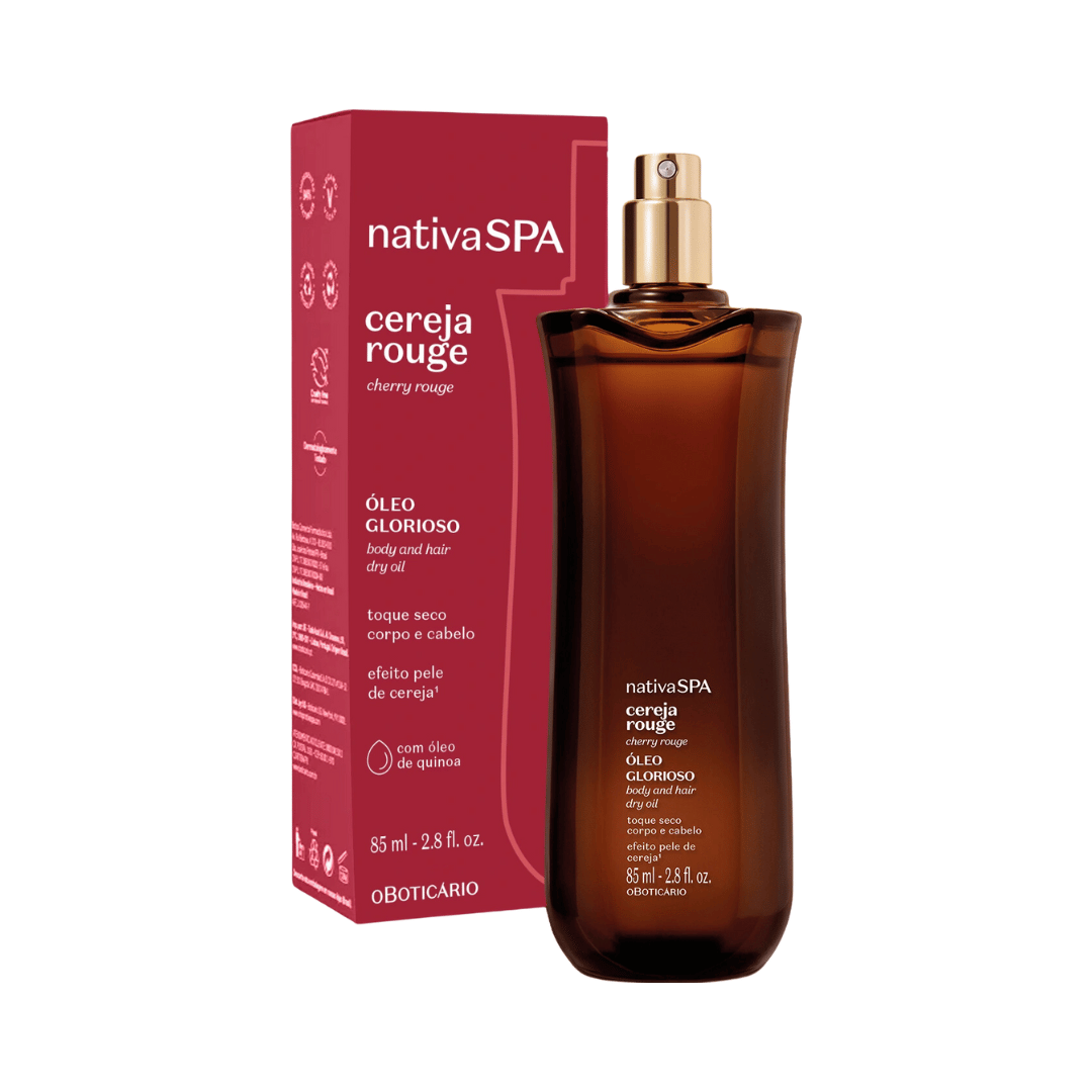 Óleo Multifuncional Glorioso Nativa Spa Cereja Rouge 85ml