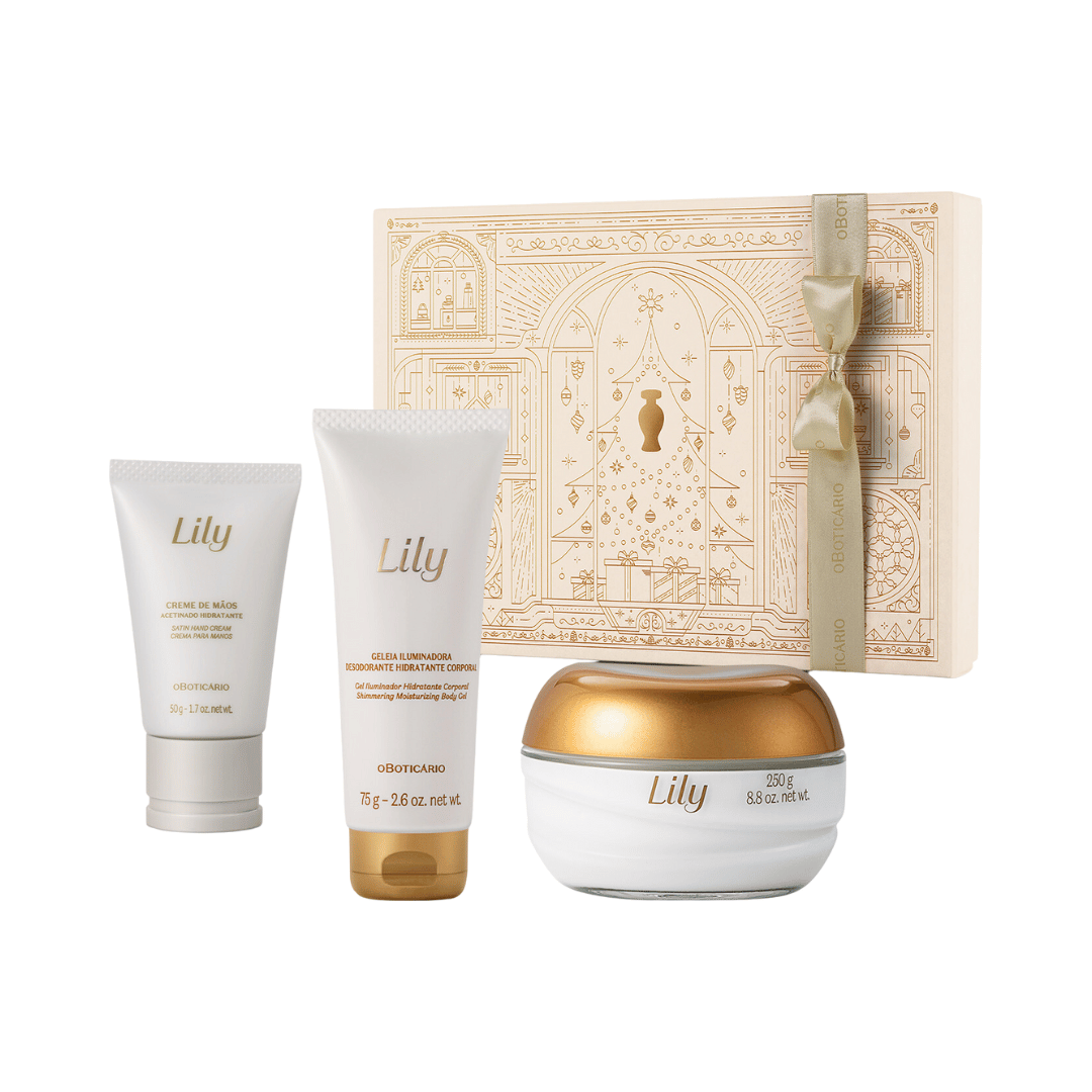 Kit Presente Natal Lily Acetinados (3 itens)
