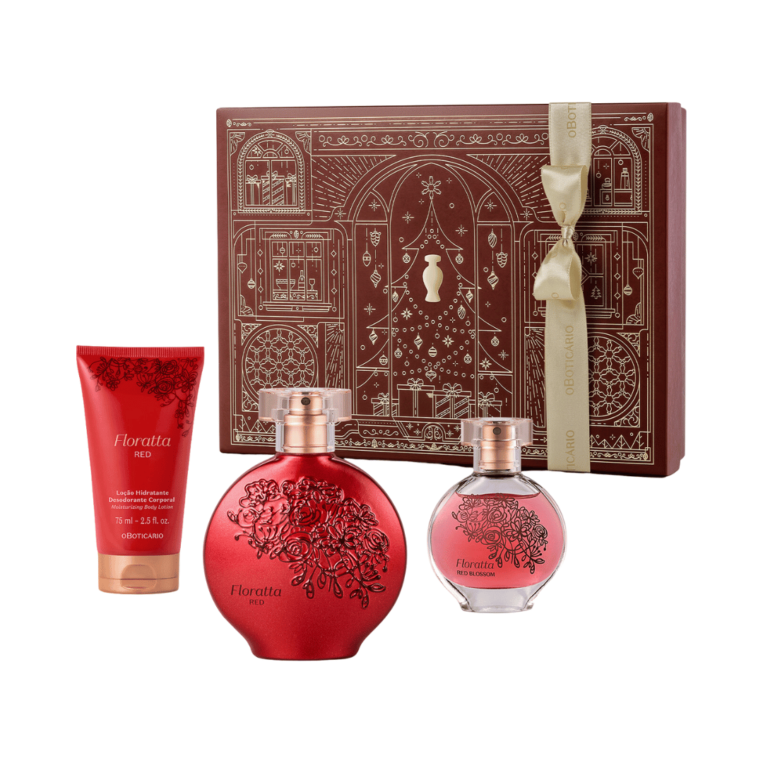 Kit Presente Natal Floratta Red (3 itens)