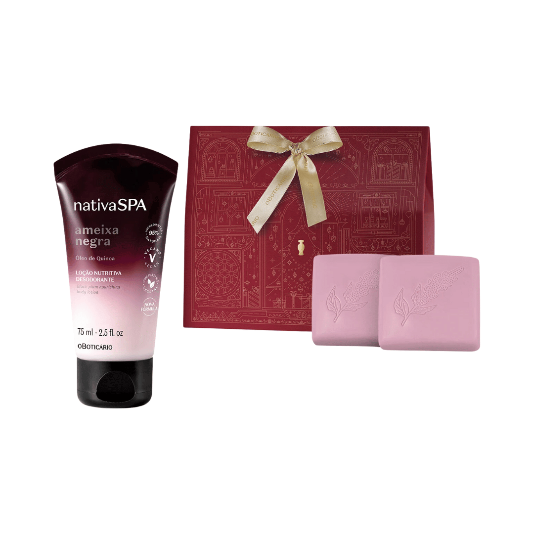 Kit Presente Natal Nativa Spa Ameixa Negra (3 itens)