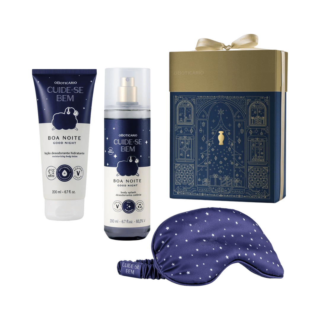 Kit Presente Natal Cuide-se Bem Boa Noite (3 itens)