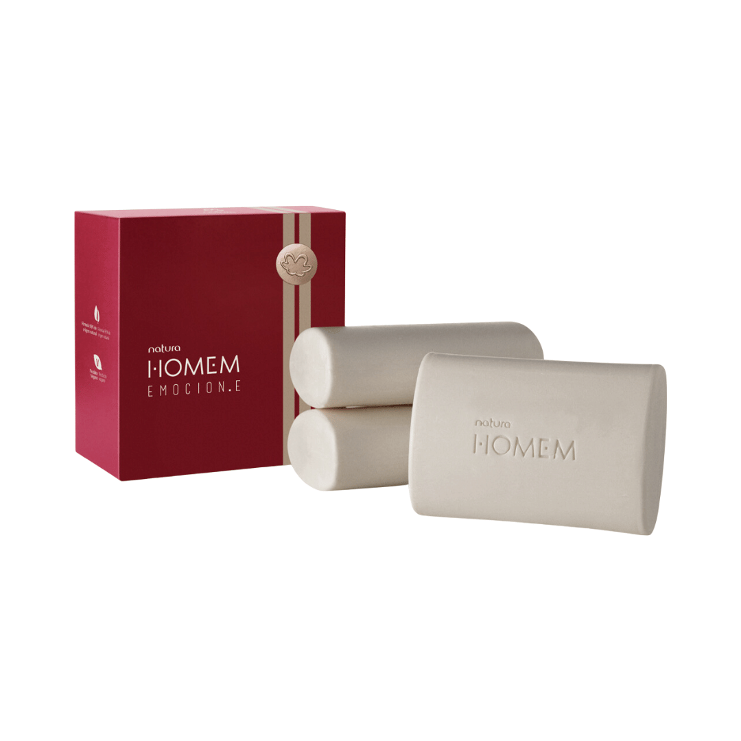 Presente Natura Homem Emocion.e Trio de Sabonetes