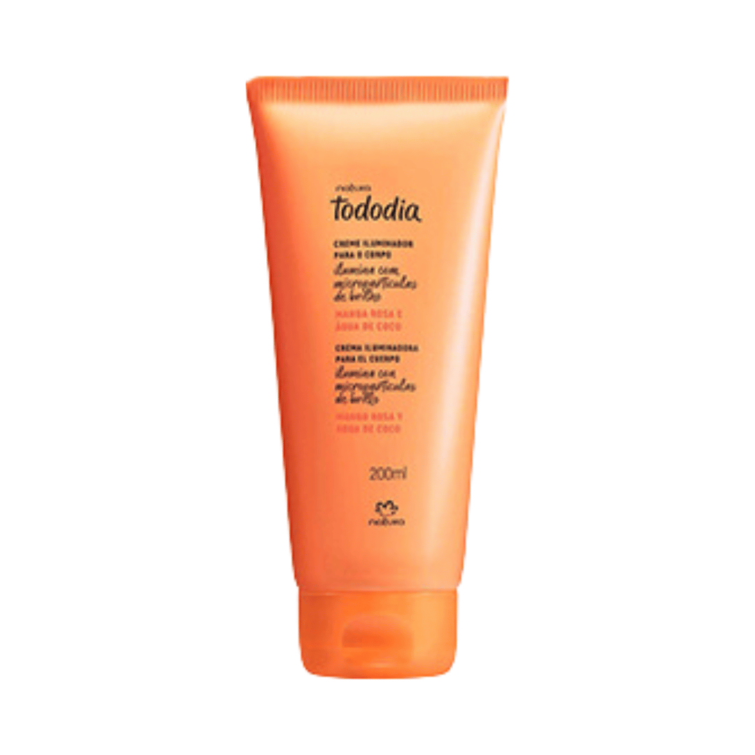 Creme Iluminador para o Corpo Todo Dia Manga Rosa e Água de Coco 200ml