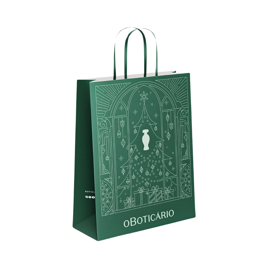 Sacola de Presente Natal 2024 O Boticário - Tamanho P
