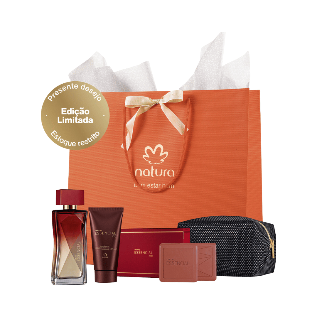 Presente Natura Essencial Ato Feminino com Nécessaire