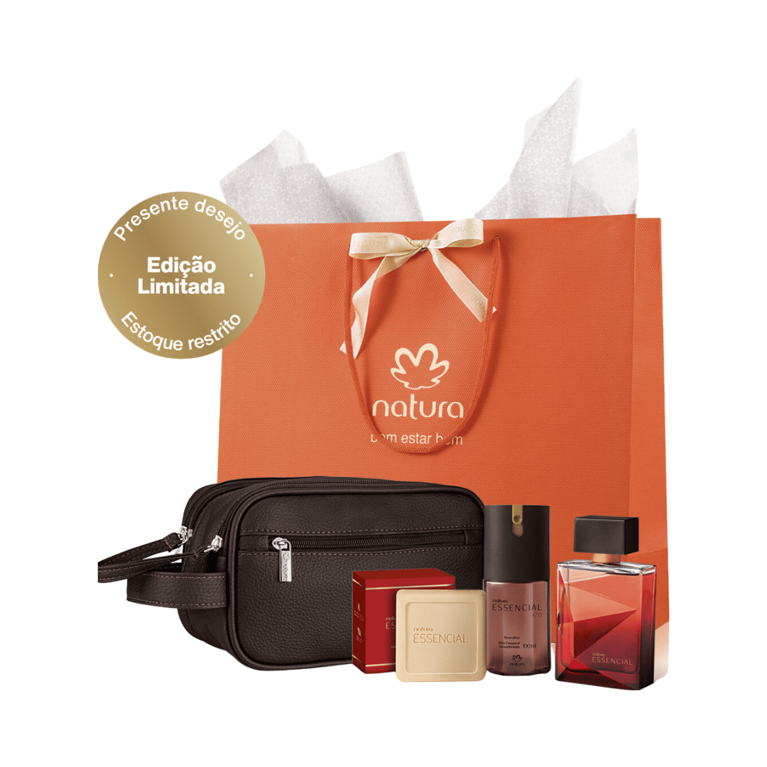 Presente Natura Essencial Ato Masculino com Nécessaire