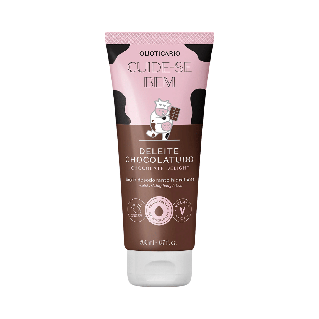 Loção Desodorante Hidratante Corporal Cuide-se Bem Deleite Chocolatudo 200ml