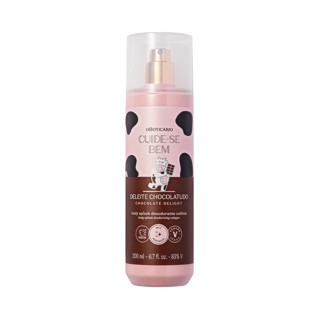 Body Splash Desodorante Colônia Cuide-se Bem Deleite Chocolatudo 200ml