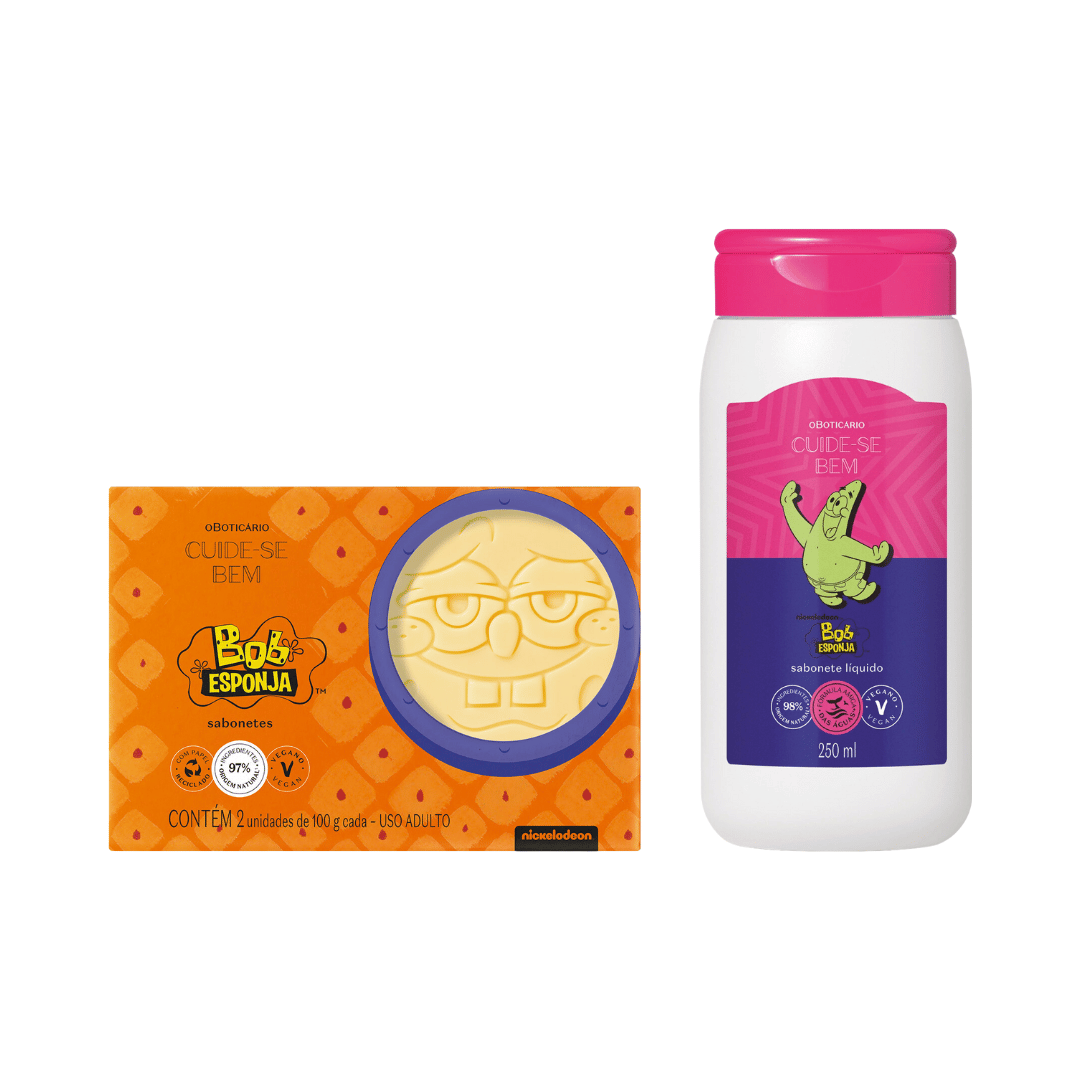 Kit Presente Natal Cuide-se Bem Bob Esponja