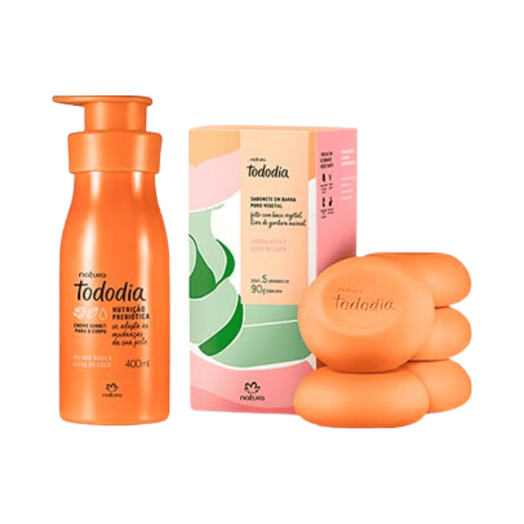 Kit Todo Dia Manga Rosa e Água de Coco com Sabonete em Barra