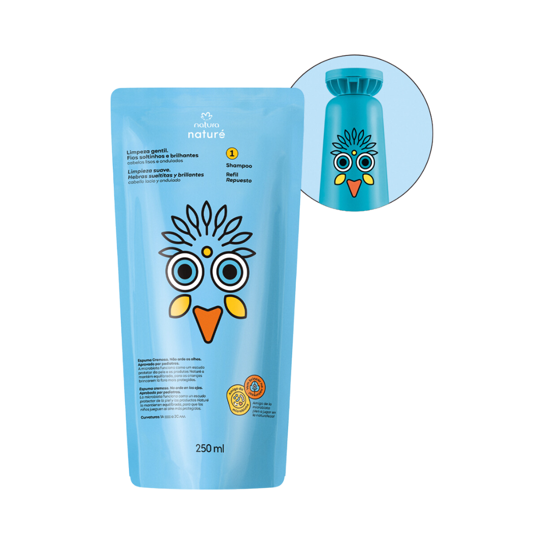 Refil Shampoo Cabelos Lisos e Ondulados 250ml