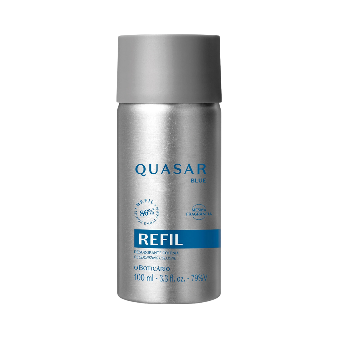 Refil Quasar Blue Desodorante Colônia 100ml