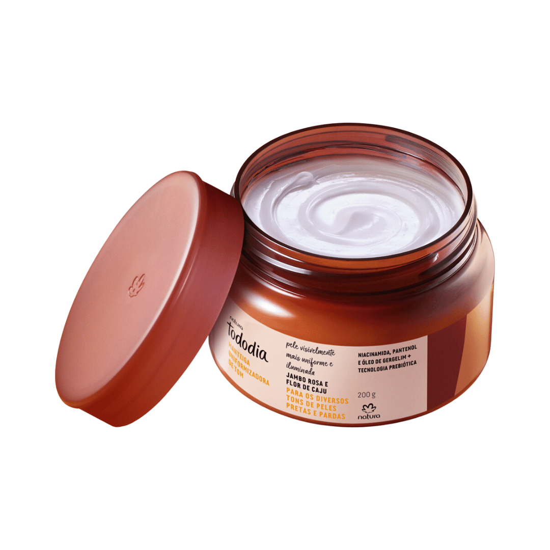 Manteiga Desodorante Corporal Uniformizadora de Tom Jambo Rosa e Flor de Caju Todo Dia 200 g