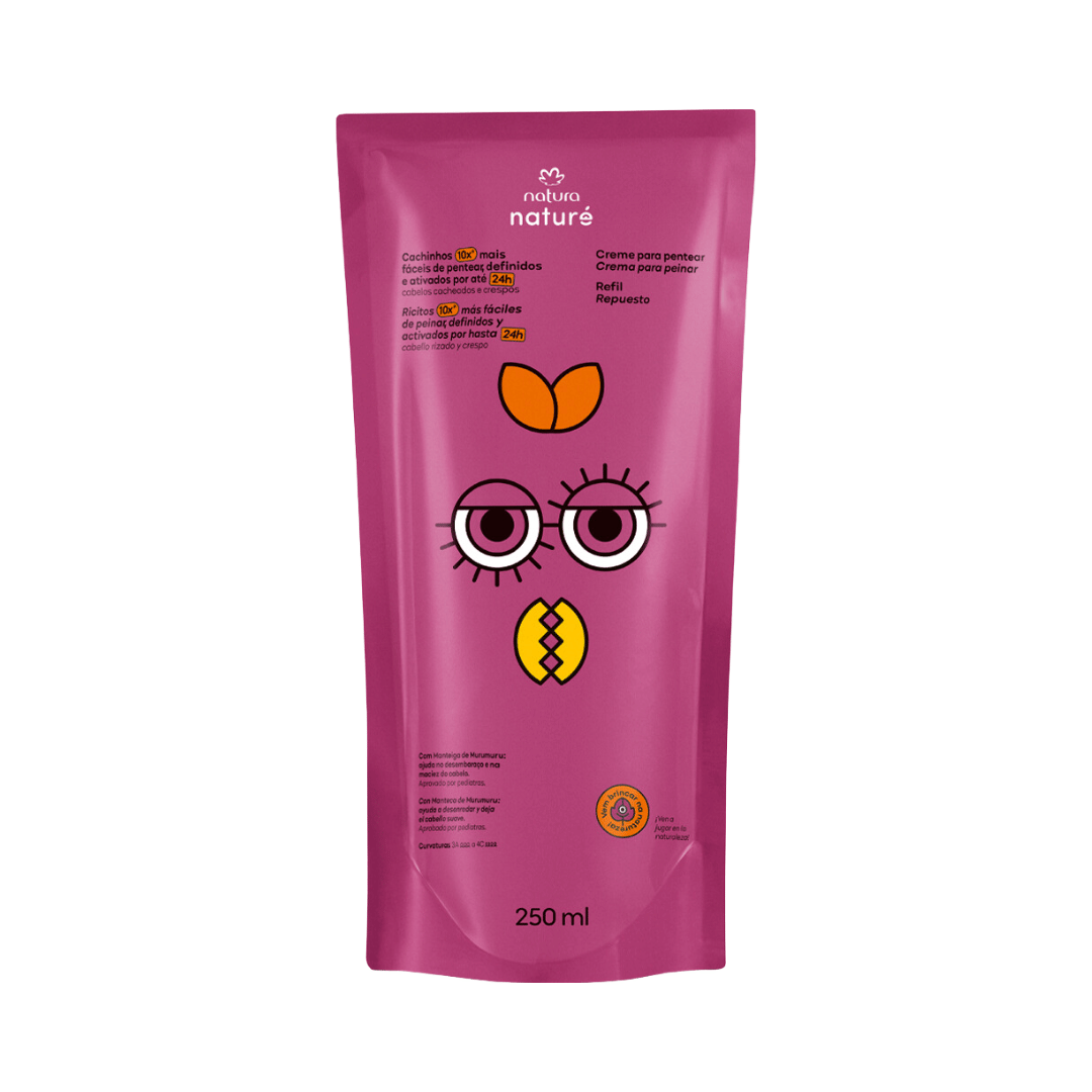 Refil Creme para Pentear Cabelos Cacheados e Crespos Naturé 250ml