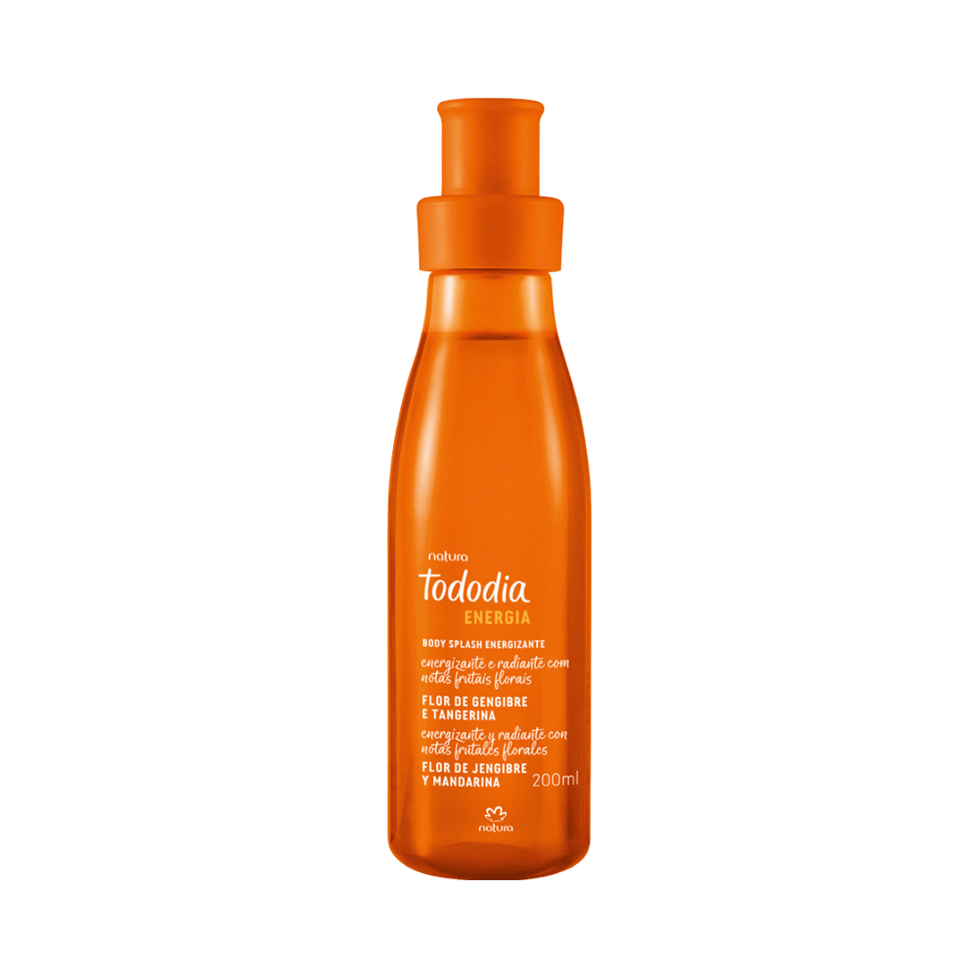 Body Splash Desodorante Colônia Energizante Todo Dia Flor de Gengibre e Tangerina 200ml