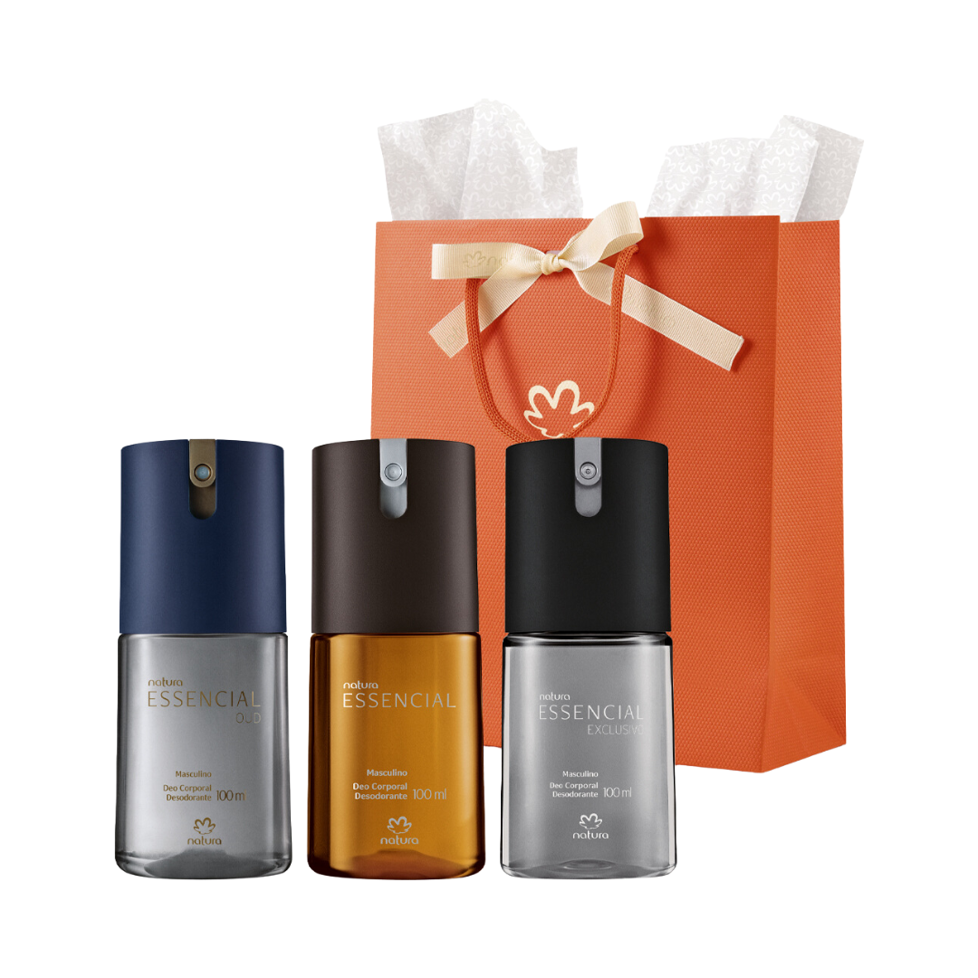 Presente Natura Trio de Desodorantes Essencial Masculinos