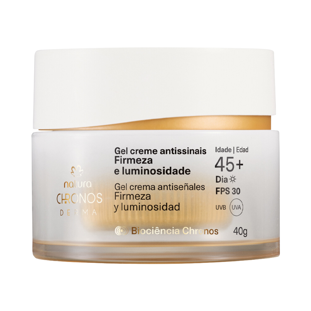 Gel Creme Antissinais Dia Firmeza e Luminosidade 45+ Chronos